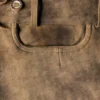 Faded Brown Bavarian Lederhosen Men with Subtle Embroidery