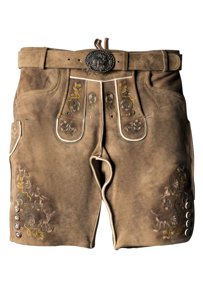 Brown Bavarian Lederhosen Men