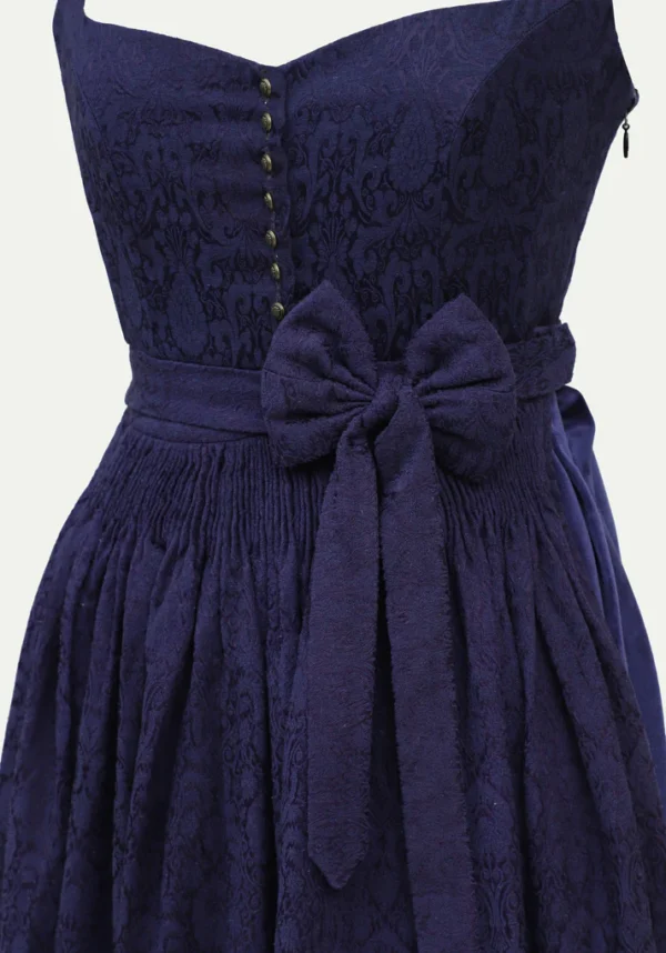 Dirndl Midi Luxus Samt Blau