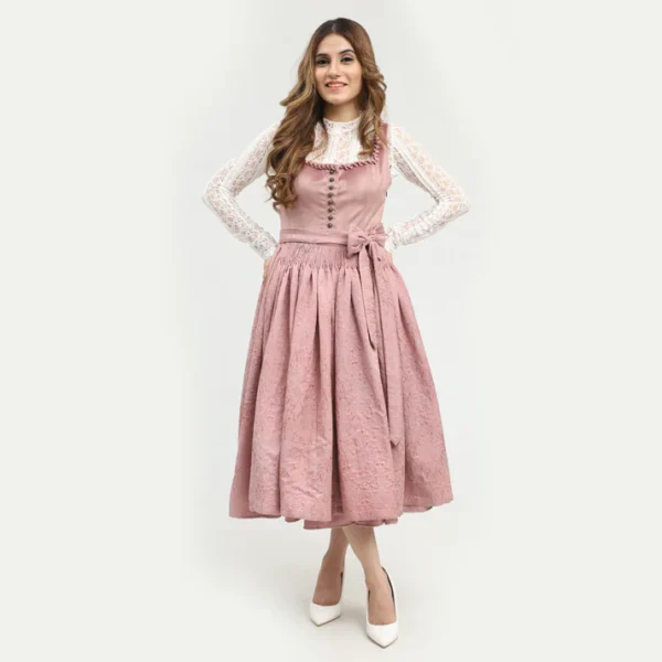 Authentisches Dirndl Royal Midi Abend Sand