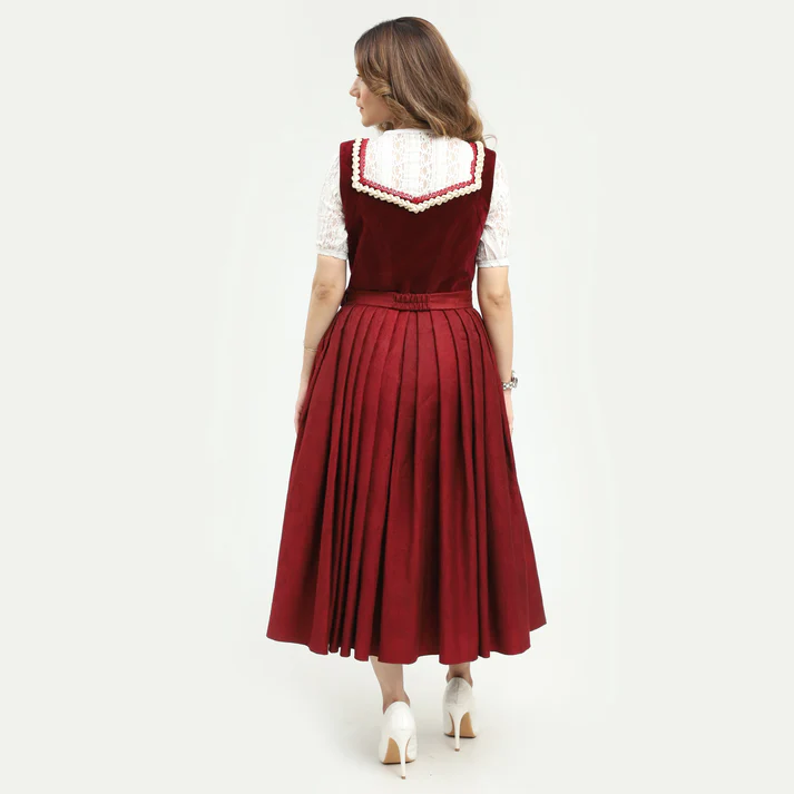 German Dirndl Timeless Luxury Ruby Allure