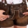 Golden Oak Embroidered Lederhosen