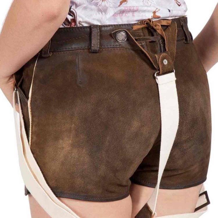 Golden Oak Embroidered Lederhosen