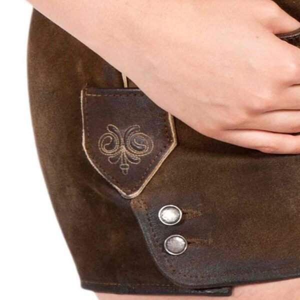 Golden Oak Embroidered Lederhosen