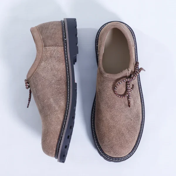Bavarian-Style Clean Brown Lederhosen Shoes for Men
