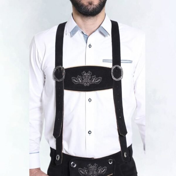 Midnight Black Lederhosen Men