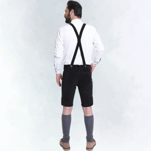 Midnight Black Lederhosen Men