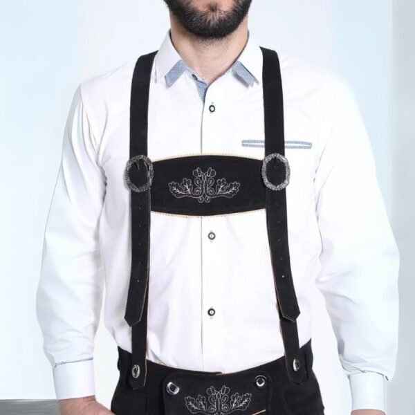 Midnight Black Lederhosen Men
