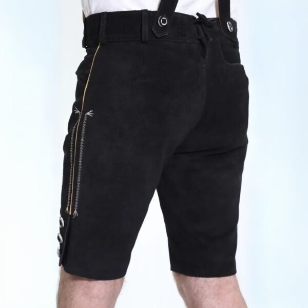 Midnight Black Lederhosen Men