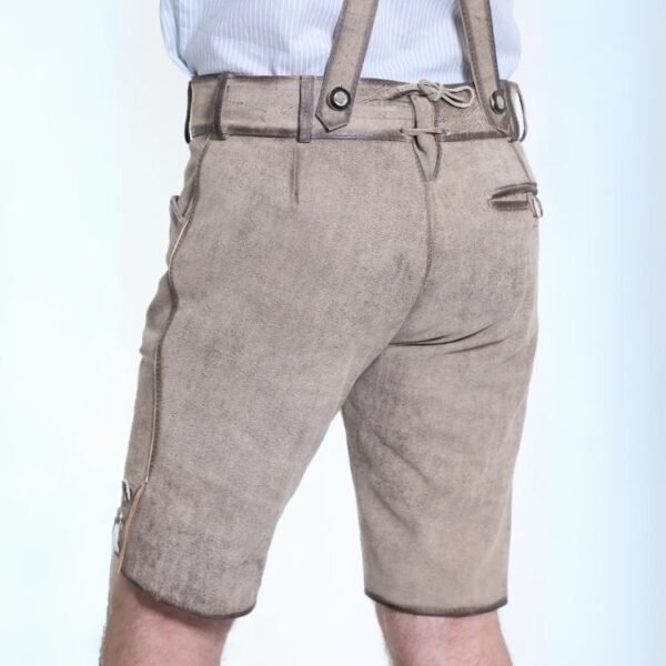 Charcoal Gray Traditional Men's Lederhosen