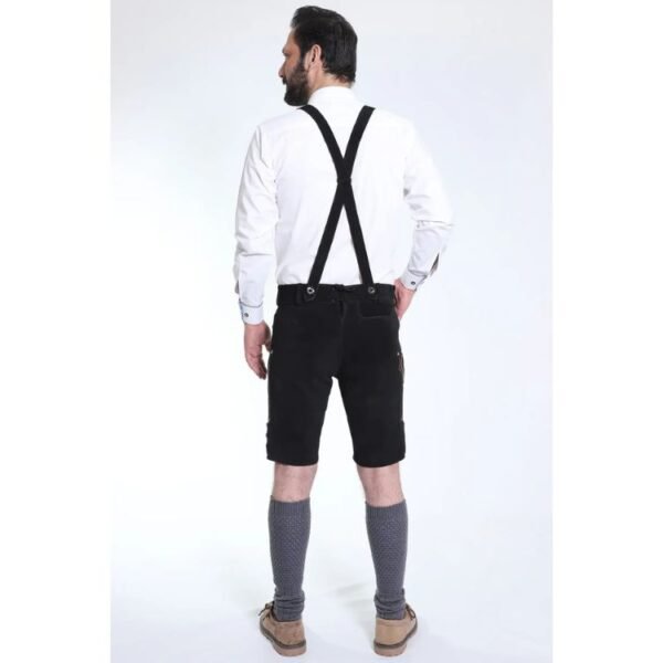 Midnight Black Lederhosen Men