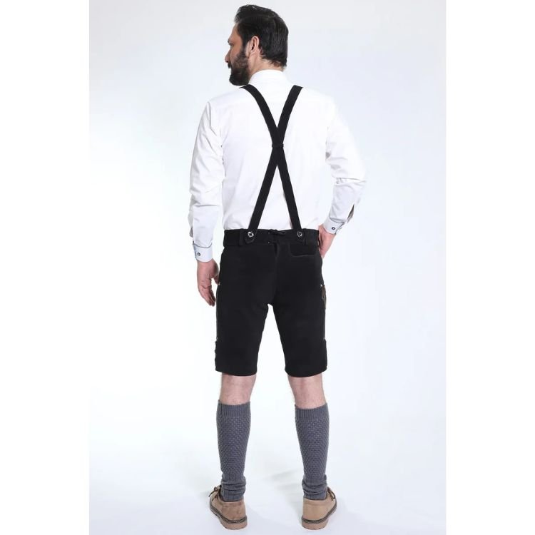 Midnight Black Lederhosen Men