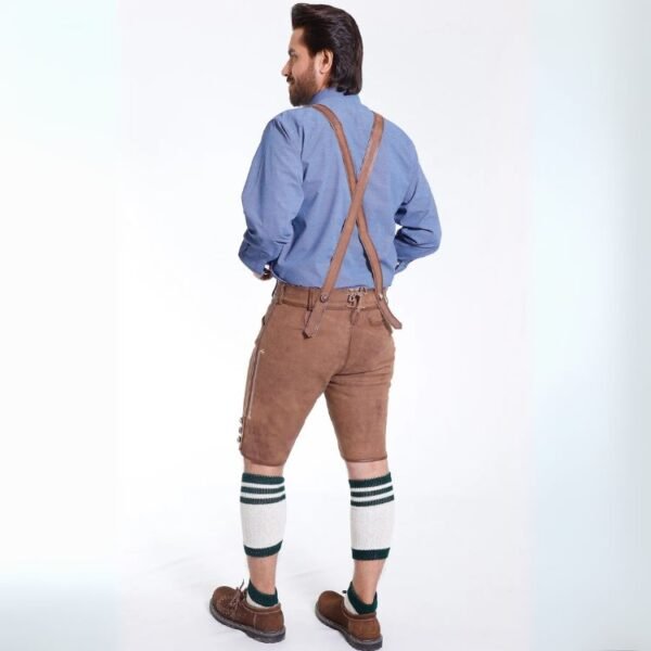 Lion Motif Bavarian Lederhosen Men