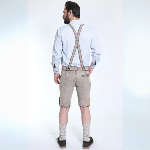 Charcoal Gray Traditional Men's Lederhosen