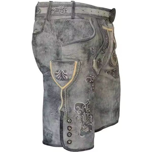 Lederhose Kurz Silvercrest Bestickt