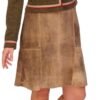 Bernstein A-Line lederhosen Skirt